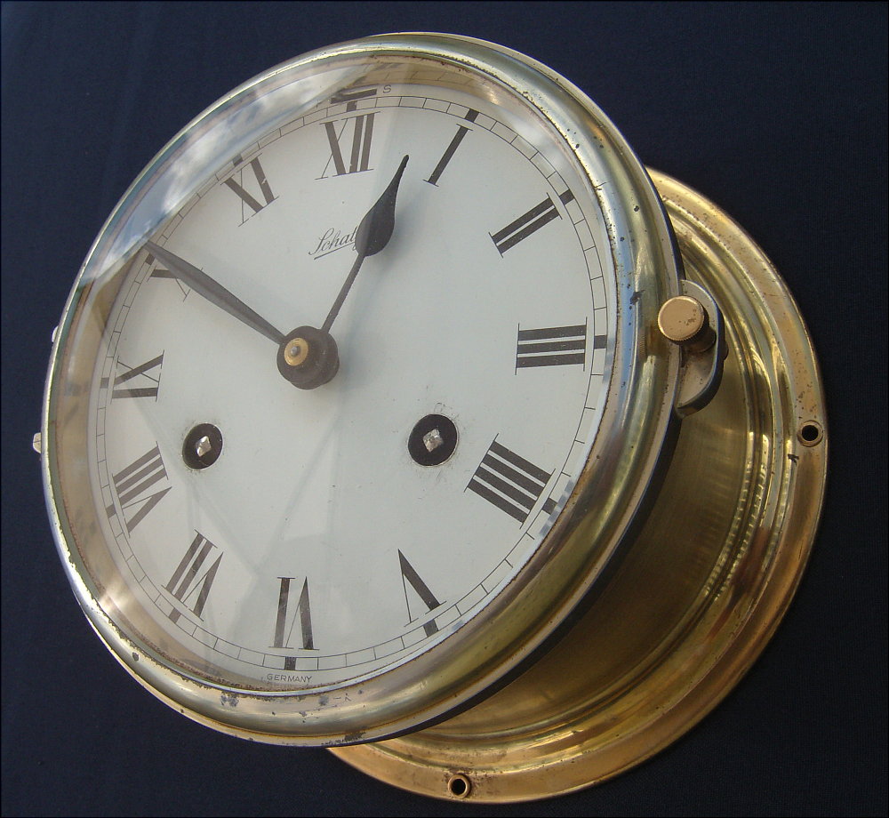 Vintage August Schatz & Söhne 8 day ship bell clock eBay